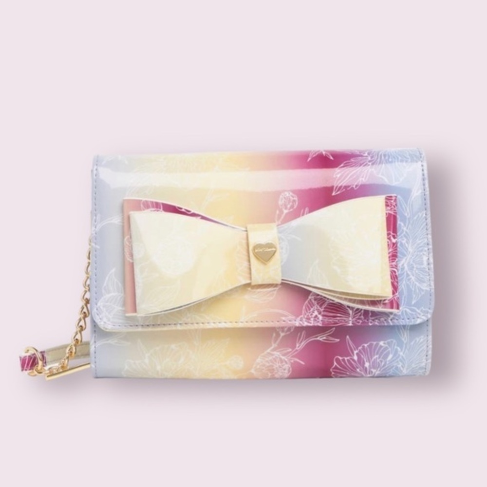 Betsey Johnson Floral Printed Crossbody Wallet